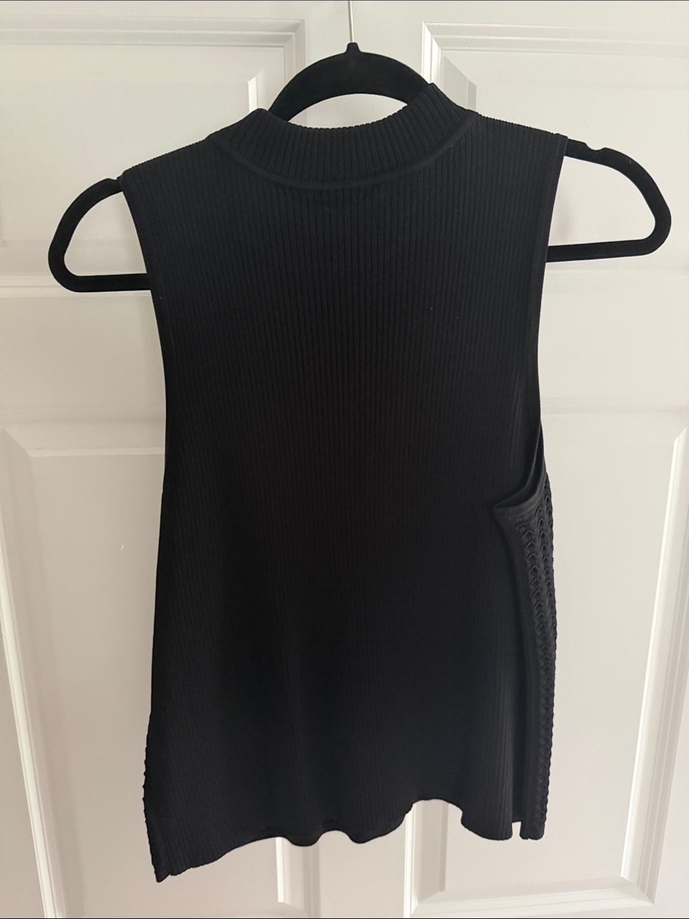 rag & bone Black Eyelet Knit Sleeveless Tank - Picture 2 of 2